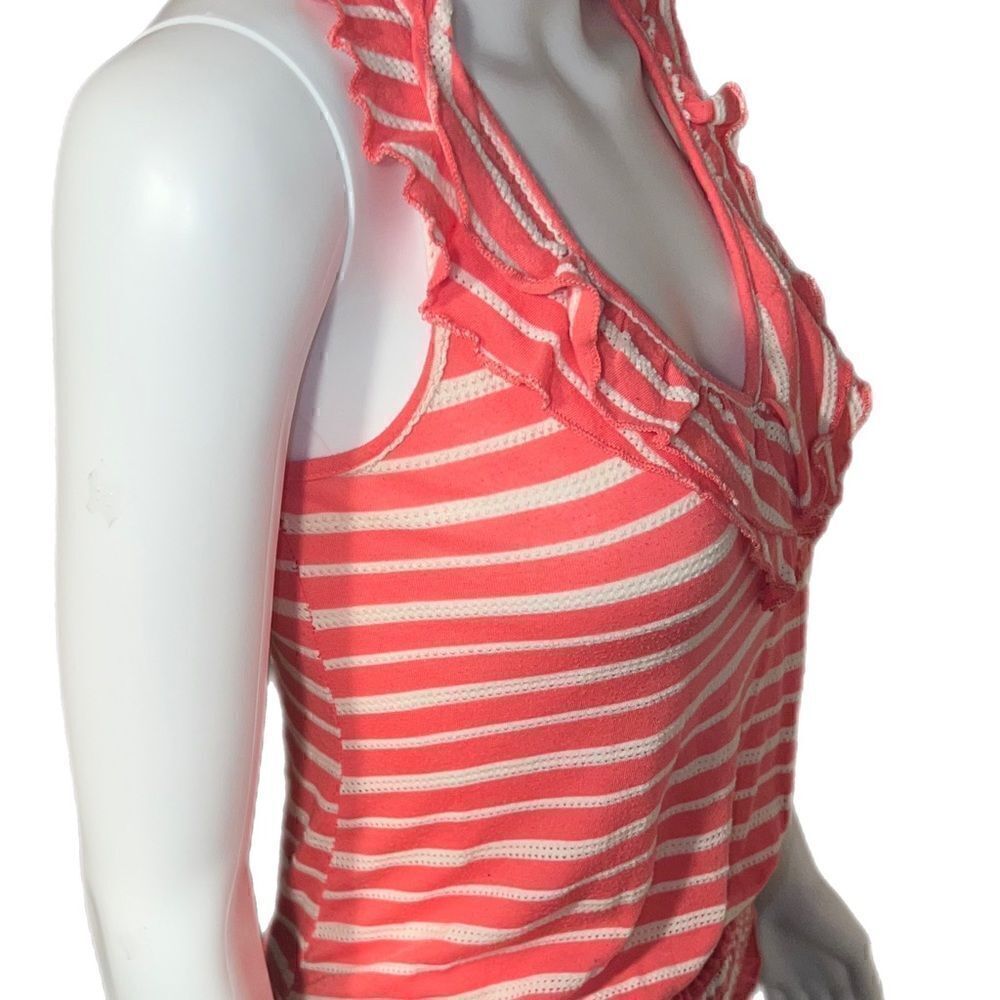 Smocked Striped V-Neck Tank   - Picture 6 of 11